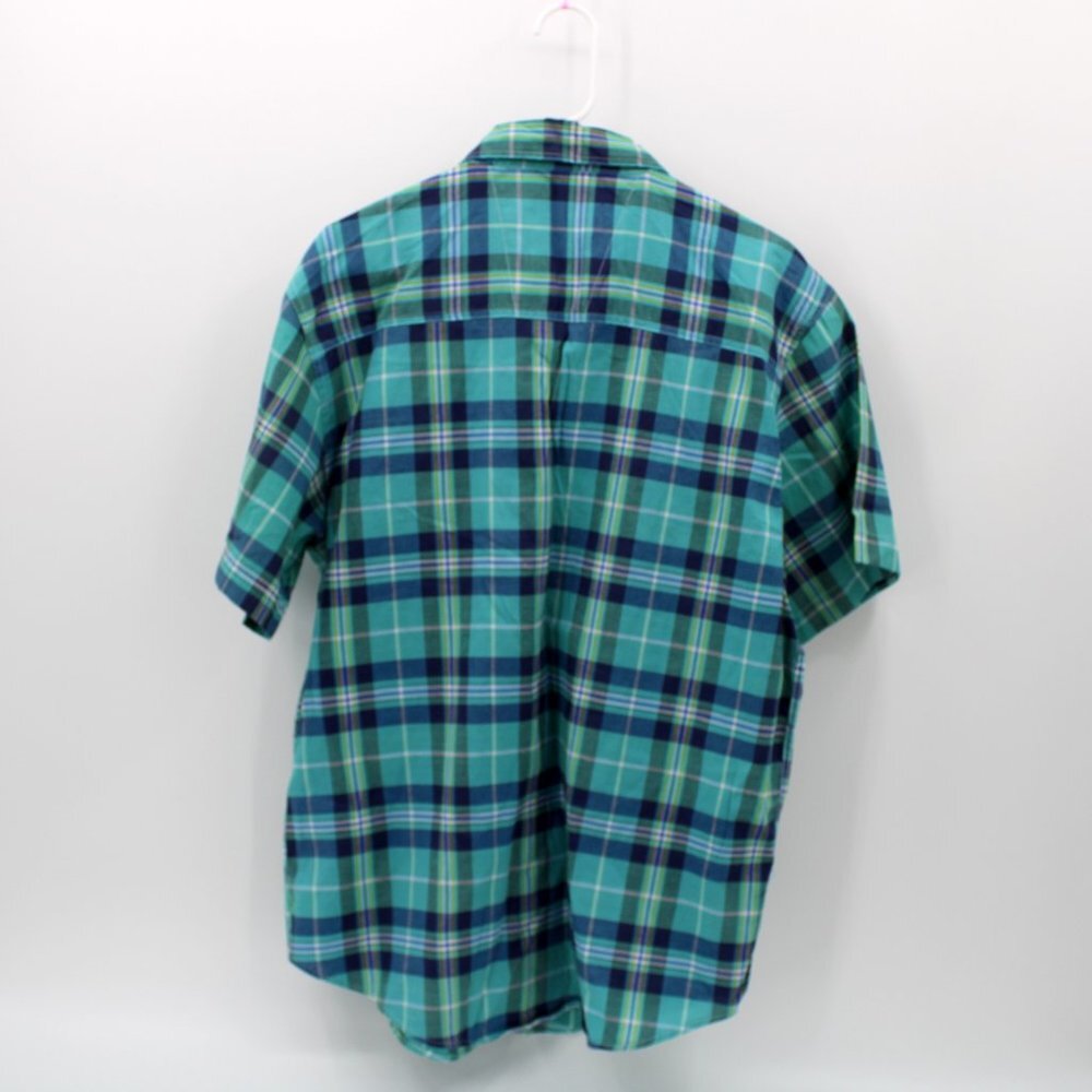 American Fusion Gear Plaid Short Sleeve Button Up Shirt Men's Size L - Picture 4 of 8